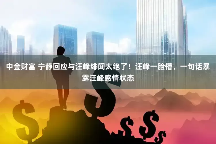 中金财富 宁静回应与汪峰绯闻太绝了！汪峰一脸懵，一句话暴露汪峰感情状态
